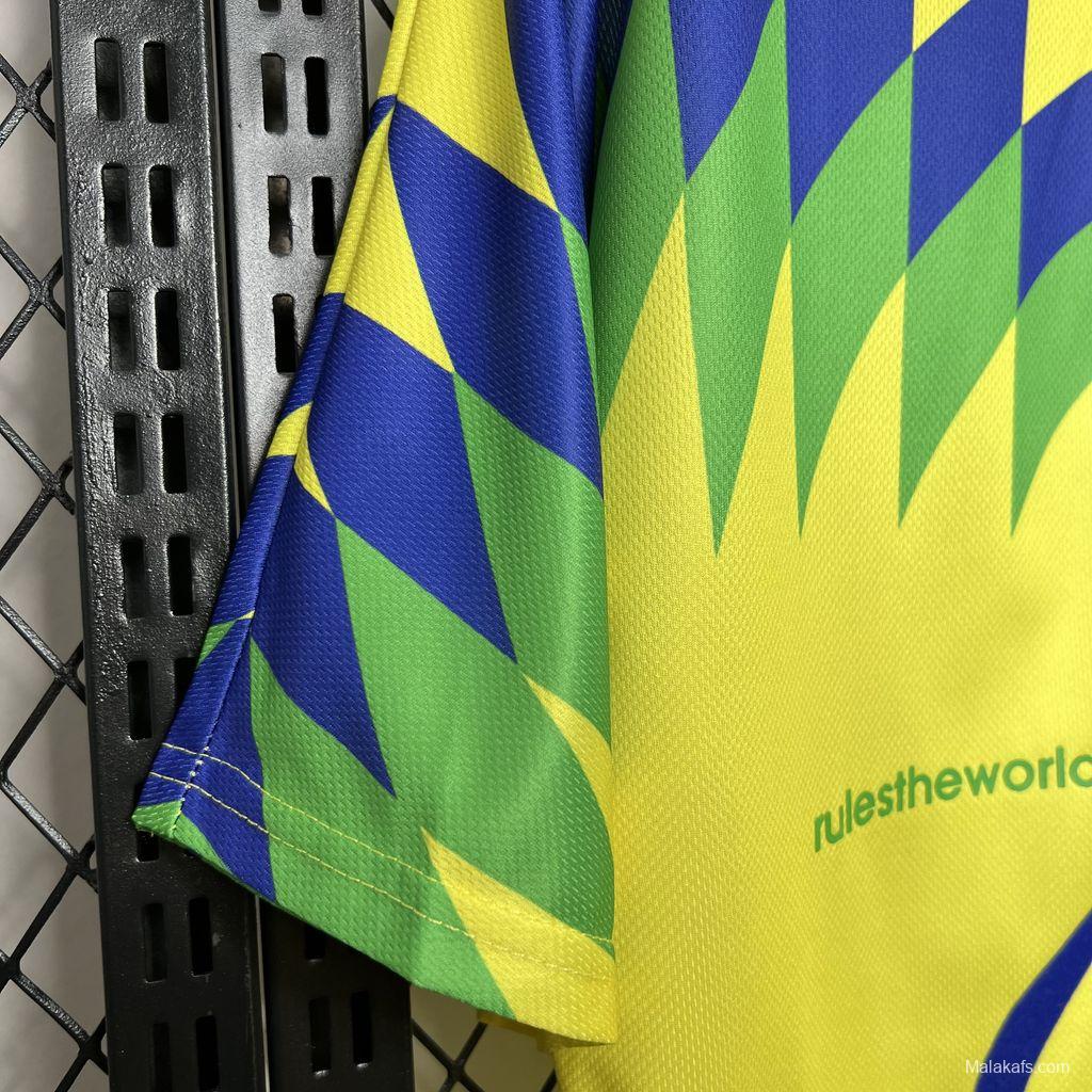 Corteiz Club America Retro Jersey Brasil Geel - OLDMONEYSOCCER