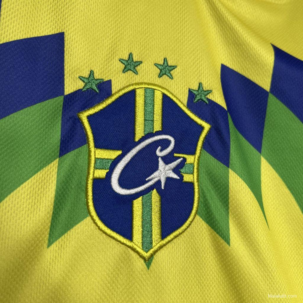 Corteiz Club America Retro Jersey Brasil Geel - OLDMONEYSOCCER