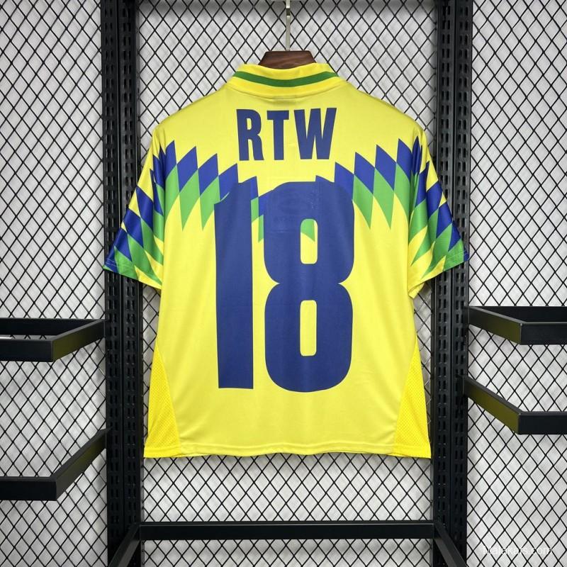 Corteiz Club America Retro Jersey Brasil Geel - OLDMONEYSOCCER