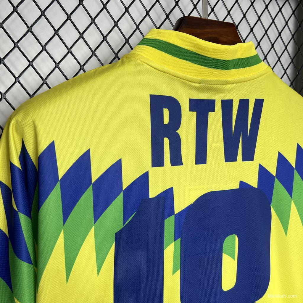 Corteiz Club America Retro Jersey Brasil Geel - OLDMONEYSOCCER