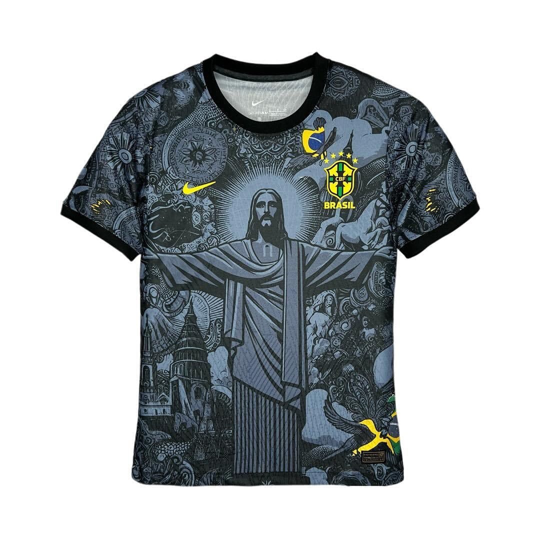 Brazil Jesus Christ Jersey - Special Edition - OLDMONEYSOCCER