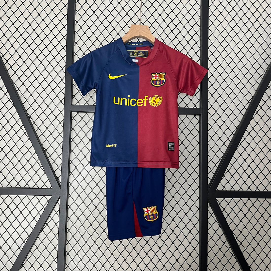 Barcelona 2008-2009 Retro Thuis T-shirt voor Kinderen