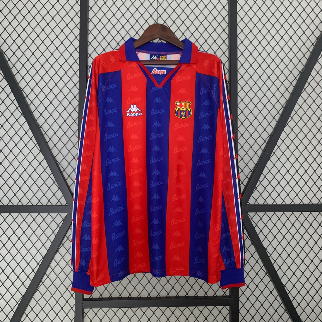 Maillot rétro domicile Barcelone 1996-1997 (manches longues)