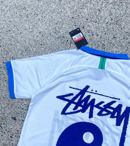 Stussy Édition Spéciale 2019 Blanc et Bleu Brésil