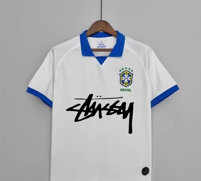 Stussy Édition Spéciale 2019 Blanc et Bleu Brésil