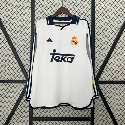 Maillot domicile à manches longues vintage Real Madrid 2000/01